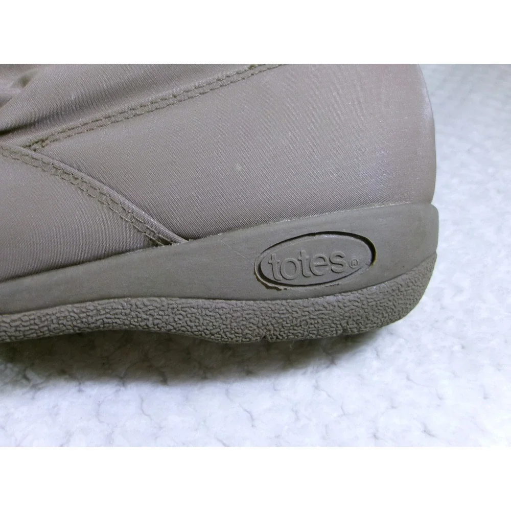 Totes Weather Protectors Winter Boots Womens 7.5 M Thinsulate Insulated Tan Zip